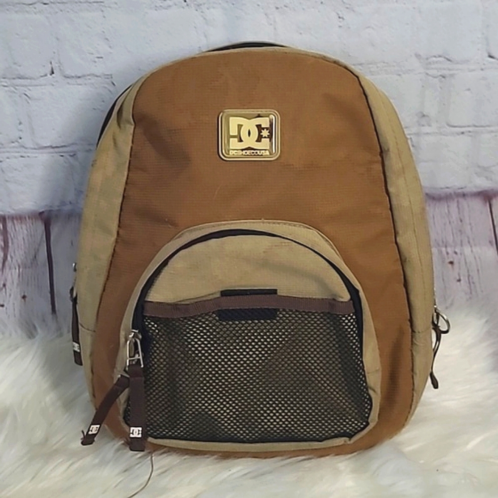 Y2K Vintage DC Skateboarding Skateboard Backpack Clip On Holder  Accessory Tan